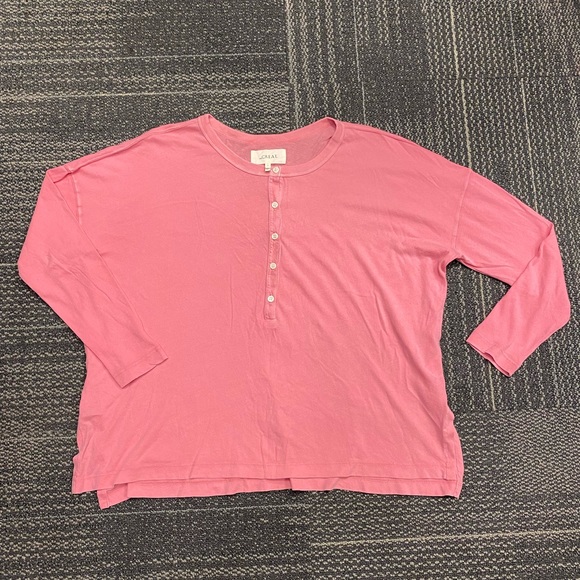 The GREAT. Slouchy Henley Top Size 2/M-L - Picture 3 of 10